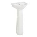 Mini Porcelain Pedestal Sink in White 