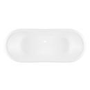 67 LENA CAST IRON CLAWFOOT TUB - CONTINUOUS ROLLED RIM - CHROME MONARCH FEET - NO DRAIN 