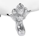 67 LENA CAST IRON CLAWFOOT TUB - CONTINUOUS ROLLED RIM - CHROME MONARCH FEET - NO DRAIN 