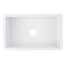 Signature Hardware White 30 in. Fireclay Single Bowl Farmhouse Kitchen Sink 
