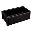 Signature Hardware Gloss Black 30 in. Fireclay Single Bowl Farmhouse Kitchen Sink 