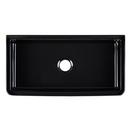 Signature Hardware Gloss Black 36 in. Fireclay Single Bowl Farmhouse Kitchen Sink 