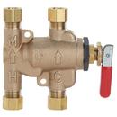 3/8 IN LEAD FREE THERMOSTATIC MIXING VALVE, ADJUSTABLE 80-120 F, WITH SANITIZING PURGE LEVER 