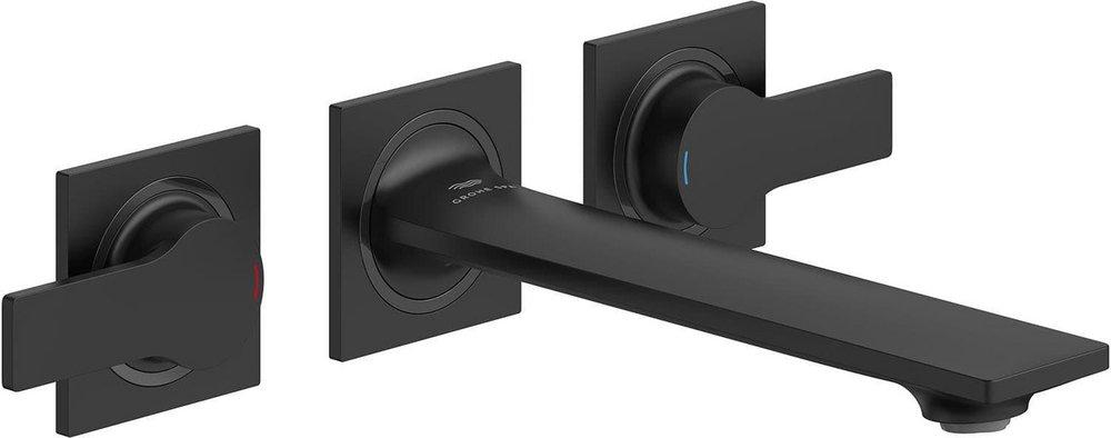 Two Handle Wall Mount Bathroom Sink Faucet 