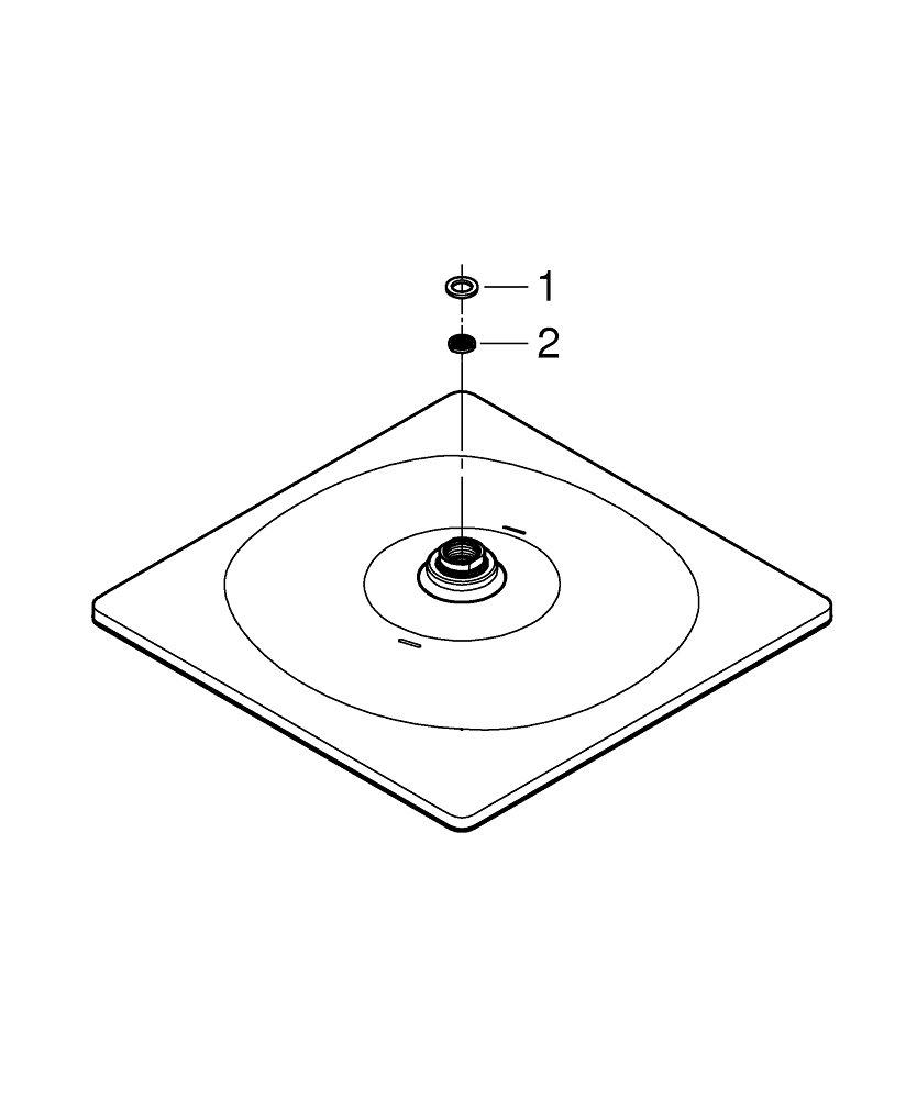RAINSHOWER 310 MONO 12-INCH SHOWER HEAD - 1 SPRAY 1.75 GPM 