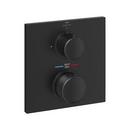 Two Handle Thermostatic Valve Trim in Matte Black 