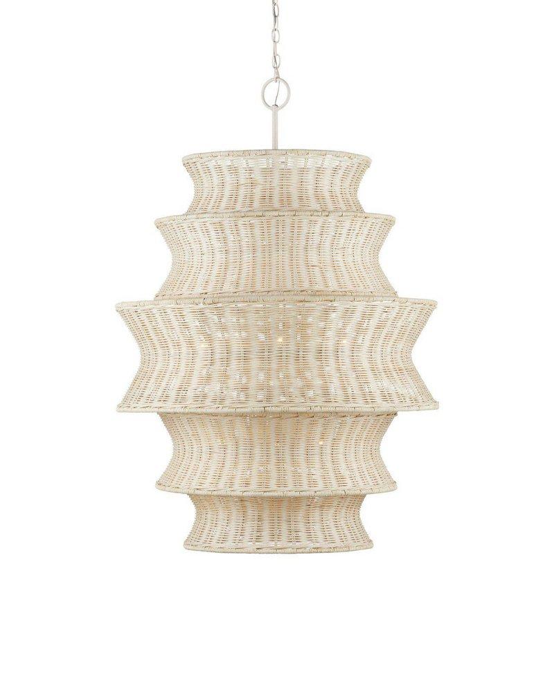 PHEBE LARGE RATTAN CHANDELIER 