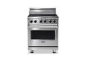29-7/8 x 19-1/2 x 35-7/8 in. 4-Burner Electric Induction Freestanding Range in Stainless Steel with White