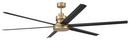 72 in. 6-Blade Indoor Ceiling Fan in Satin Brass