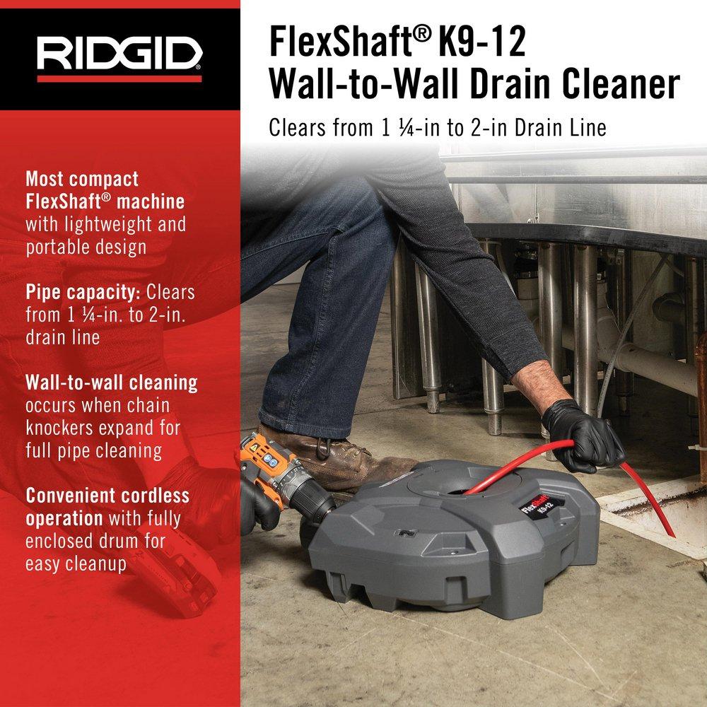 RIDGID Grey Battery Drain Cleaner 