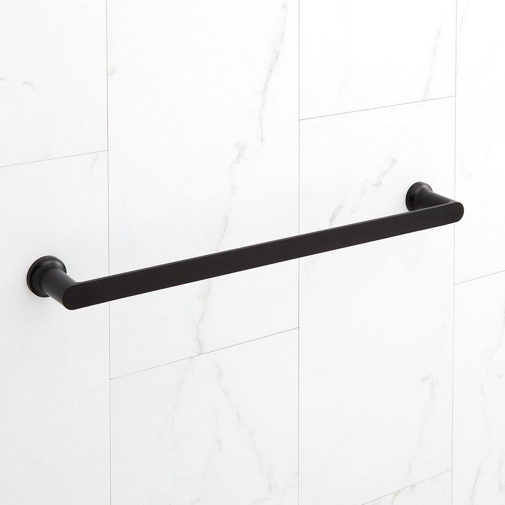 Signature Hardware Matte Black 24 in. Towel Bar 