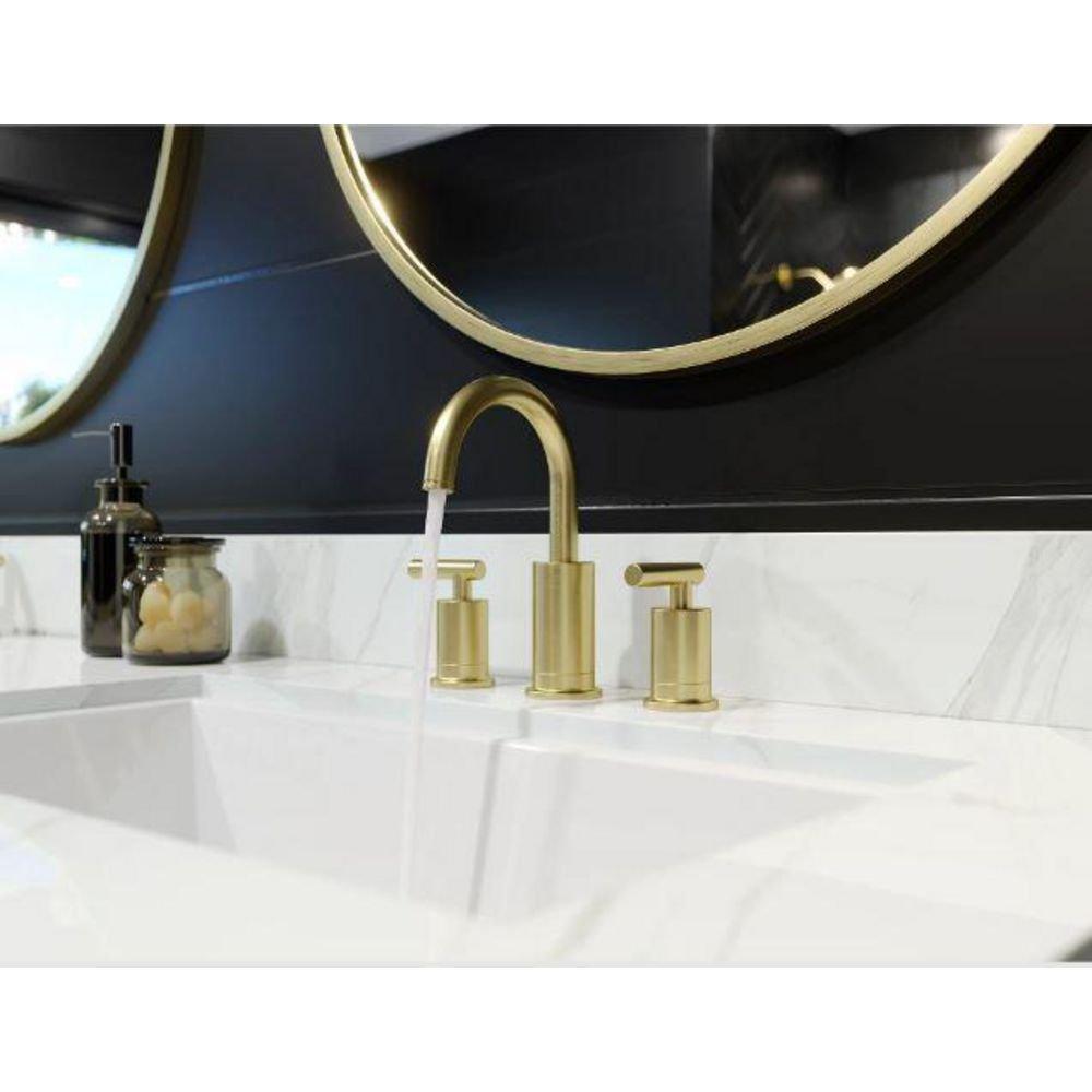 Pfister Brushed Gold Two Handle Widespread Bathroom Sink Faucet 