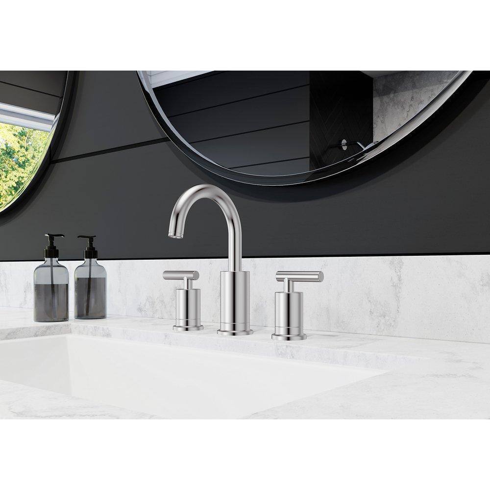 Pfister Polished Chrome Two Handle Widespread Bathroom Sink Faucet 