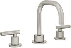 Two Handle Deck Mount Faucet in Satin Nickel