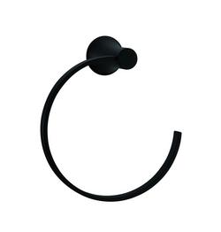 Round Open Towel Ring in Matte Black