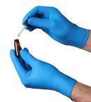 Vanguard Blue 4 mil Nitrile Automotive, Ambidextrous, Dental, Food Service and Food Processing Disposable Gloves in Blue (Box of 100, Case of 10 Boxes) 