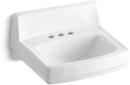 20-3/4 x 18-1/4 in. Rectangular Wall Mount Bathroom Sink in White