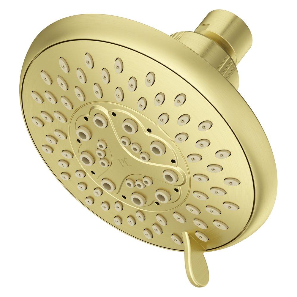 Multi Function Showerhead in Brushed Gold 