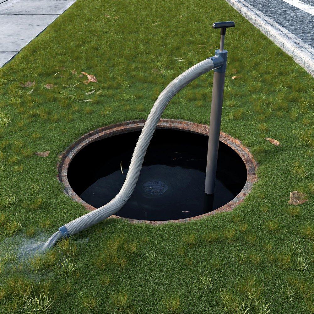 36 in. Water Pump with 72 in. Discharge Hose 