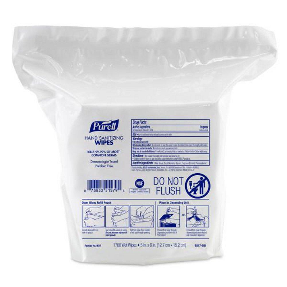 PURELL HAND SANI WIPE 1700 RFL 4/CA 