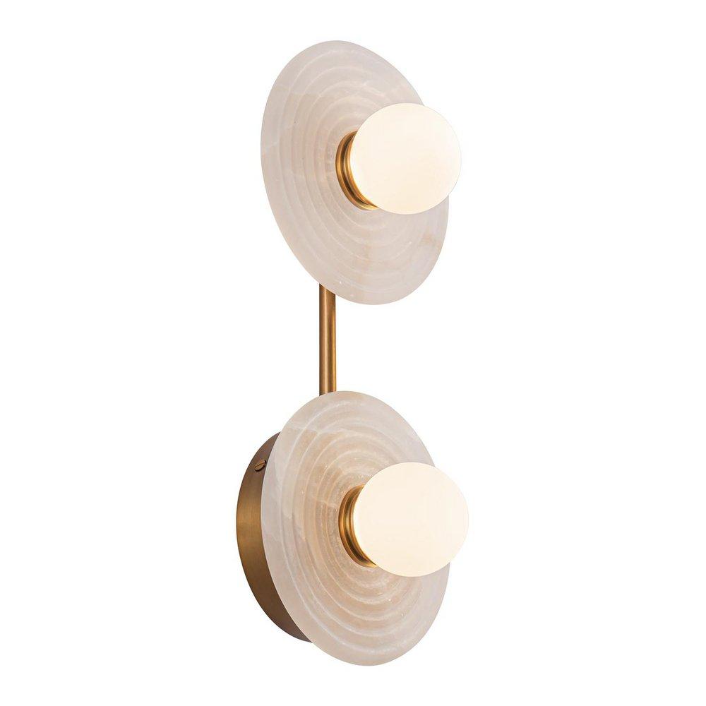 6in. 7W 1-Light Integrated LED Vanity Fixture in Vintage Brass 