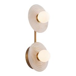 6in. 7W 1-Light Integrated LED Vanity Fixture in Vintage Brass
