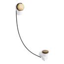 PVC Cable Drain & Overflow for 17 - 22 in. Deep Alcove Tubs in Aged Brass
