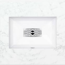 21 in. Undermount Rectangular Bathroom Sink in White Glaze