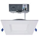 15 WATT LED LOW PROFILE REGRESS BAFFLE DOWNLIGHT 6 INCH REMOTE DRIVER CCT SELECTABLE SQUARE SHAPE WHITE FINISH 120 VOLT 