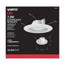 SATCO White 2-3/10 in. 7.2W LED Recessed Housing & Trim 