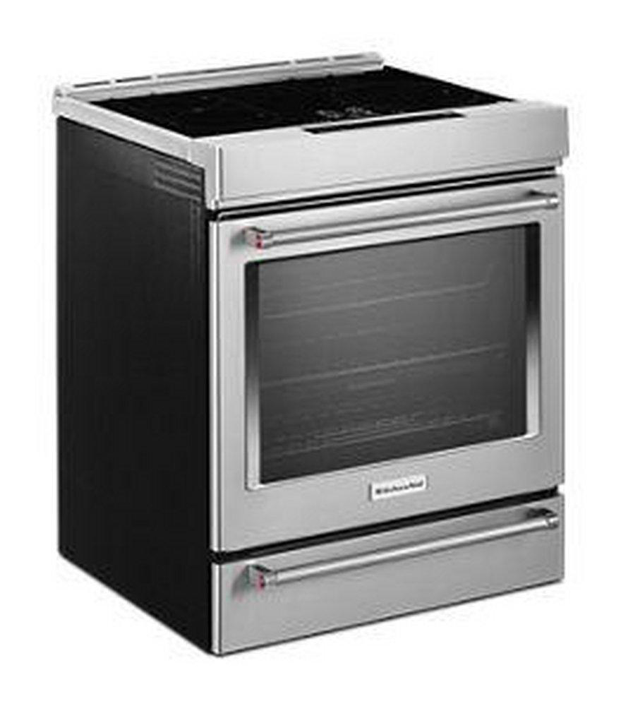 KitchenAid Stainless Steel 29-7/8 in. 6.40 cu. ft. Induction Electric Slide-In Range 