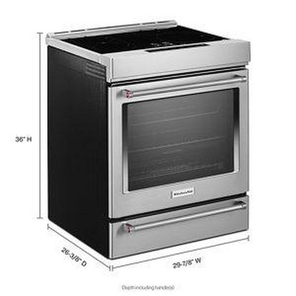 KitchenAid Stainless Steel 29-7/8 in. 6.40 cu. ft. Induction Electric Slide-In Range 