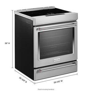KitchenAid Stainless Steel 29-7/8 in. 6.40 cu. ft. Induction Electric Slide-In Range 