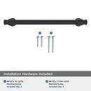 WINSOME 6-5/16 IN 160MM CENTER-TO-CENTER MATTE BLACK CABINET PULL 