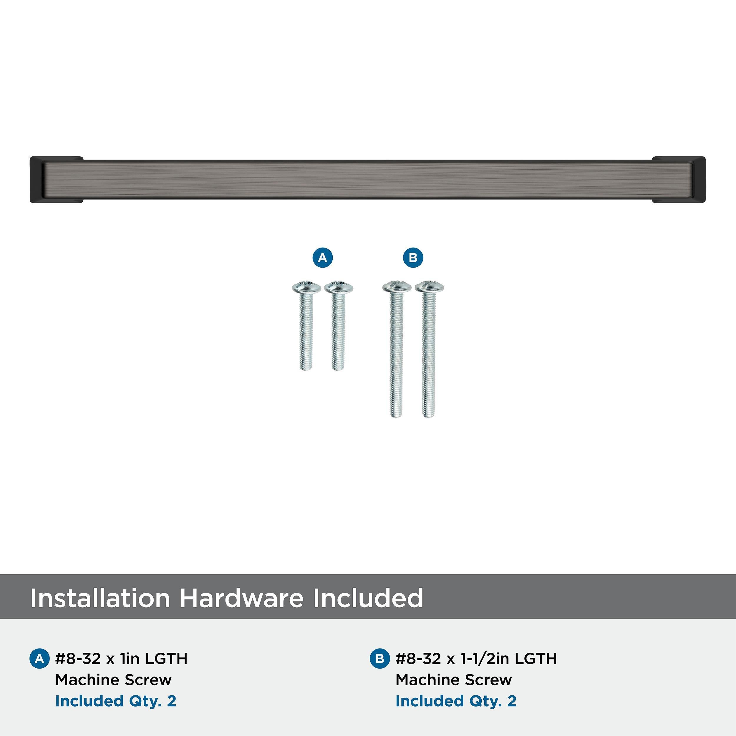 BLACKROCK 8 IN 203MM CENTER-TO-CENTER GUNMETAL CABINET PULL 