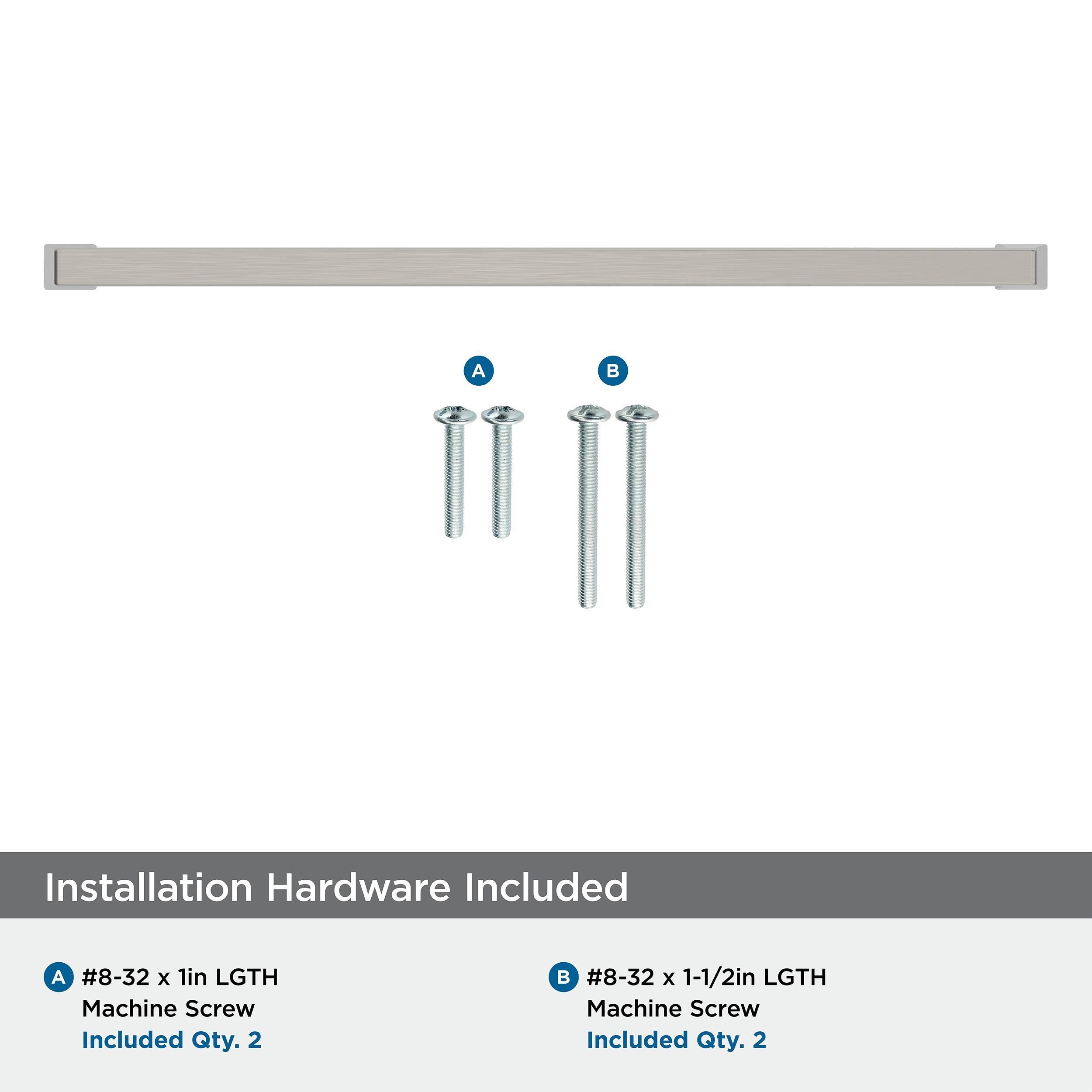 BLACKROCK 12-5/8 IN 320MM CENTER-TO-CENTER SATIN NICKEL CABINET PULL 