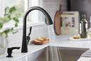 Peerless&reg; Matte Black Single Handle Pull Down Kitchen Faucet 