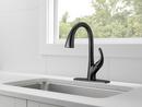 Peerless&reg; Matte Black Single Handle Pull Down Kitchen Faucet 