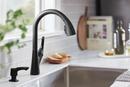 Peerless&reg; Matte Black Single Handle Pull Down Kitchen Faucet 