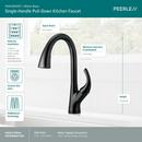 Peerless&reg; Matte Black Single Handle Pull Down Kitchen Faucet 