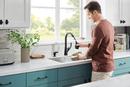 Peerless&reg; Matte Black Single Handle Pull Down Kitchen Faucet 