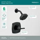 Peerless&reg; Matte Black Single Handle Multi Function Shower Faucet (Trim Only) 