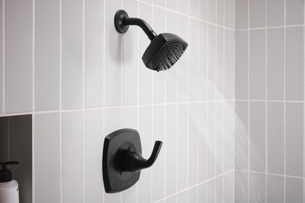 Peerless&reg; Matte Black Single Handle Multi Function Shower Faucet (Trim Only) 