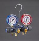 A2L 4-Valve Manifold Only - 3-1/8 in (80mm) Gauge - R-32/R-454B/R-410A - PSI °F