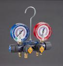 A2L 4-Valve Manifold Only - 3-1/8 in (80mm) Gauge - R-32/R-454B/R-410A - PSI &deg;F 