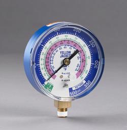 3-1/8 in. A2L Compatible Blue Pressure Gauge for R-32, R-454B, and R-410A