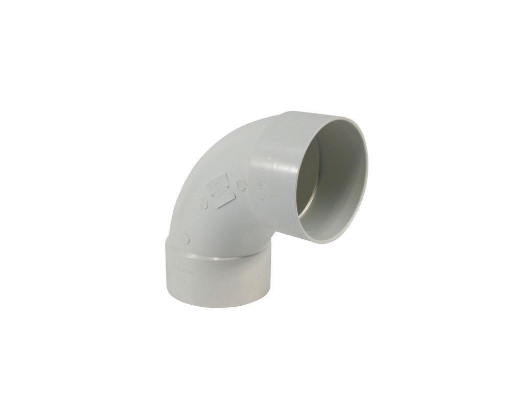Multi-Fittings Corporation Hub SDR 35 PVC Solvent Weld Long Turn Sewer 90 Degree Elbow 