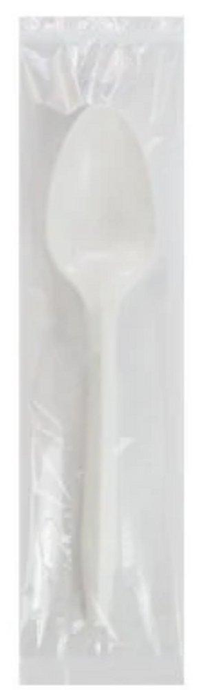 Safety Zone&reg; White Plastic Teaspoon (Case of 1000) 