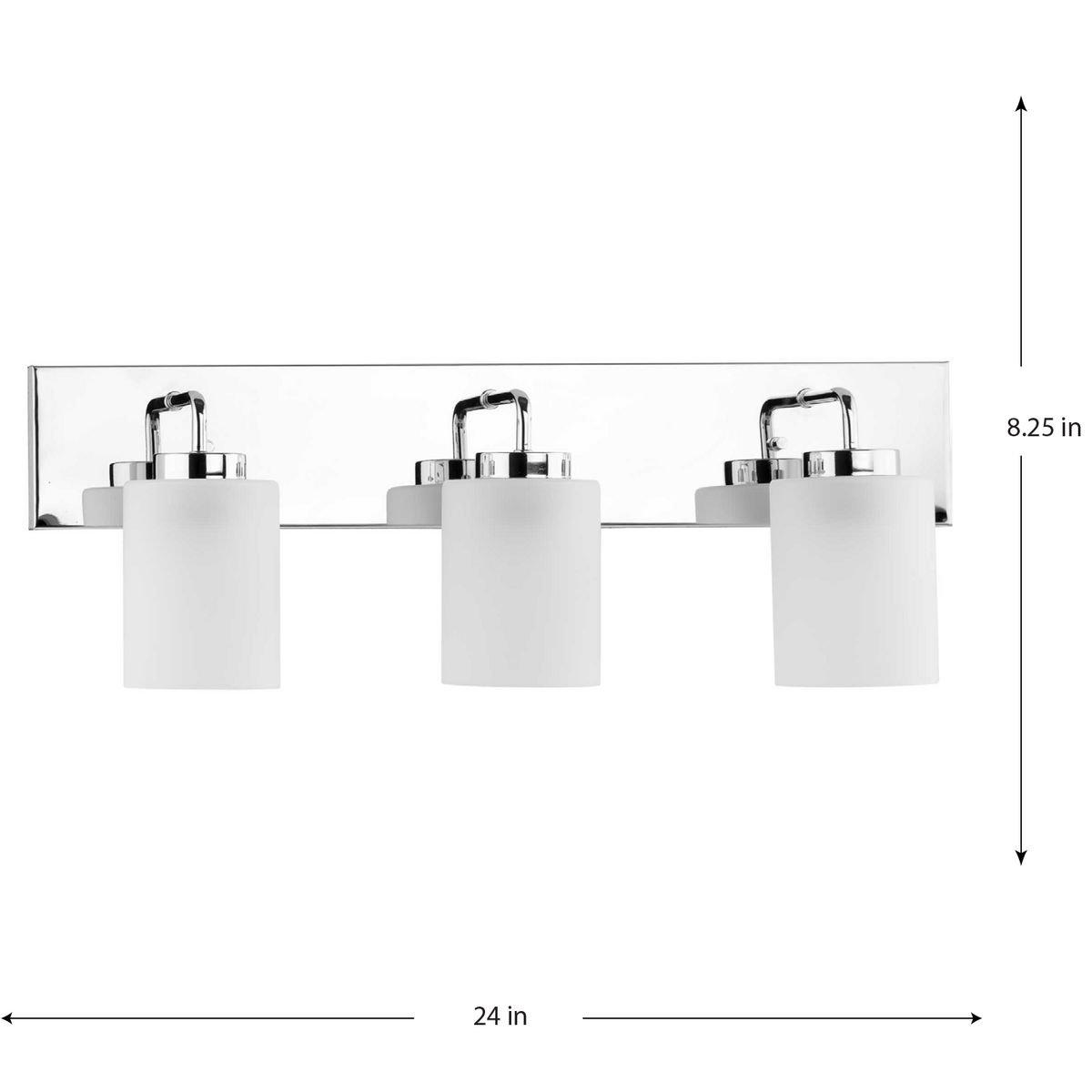 Progress Lighting Polished Chrome 100W 3-Light Medium E-26 Vanity Fixture 