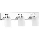 Progress Lighting Polished Chrome 100W 3-Light Medium E-26 Vanity Fixture 